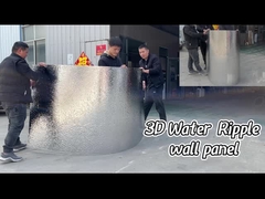 Water Ripple 3D Decoratieve brandwerende water ripple 3D hout plastic bamboe houtskool wandpanelen