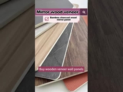 Warm verkoopproduct 5MM 8MM Hout Graan Hout Veneer Bamboe Houtskool PVC Wandpaneel