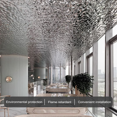 Waterdichte decoratieve wandpanelen Watergolfpatroon Bamboe Houtskool Houten fineerpanelen