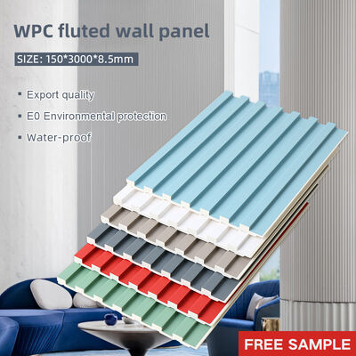 Kwaliteit  8.5mm WPC Fluted Wall Panel Waterproof Fireproof Custom Sizes Fabriek