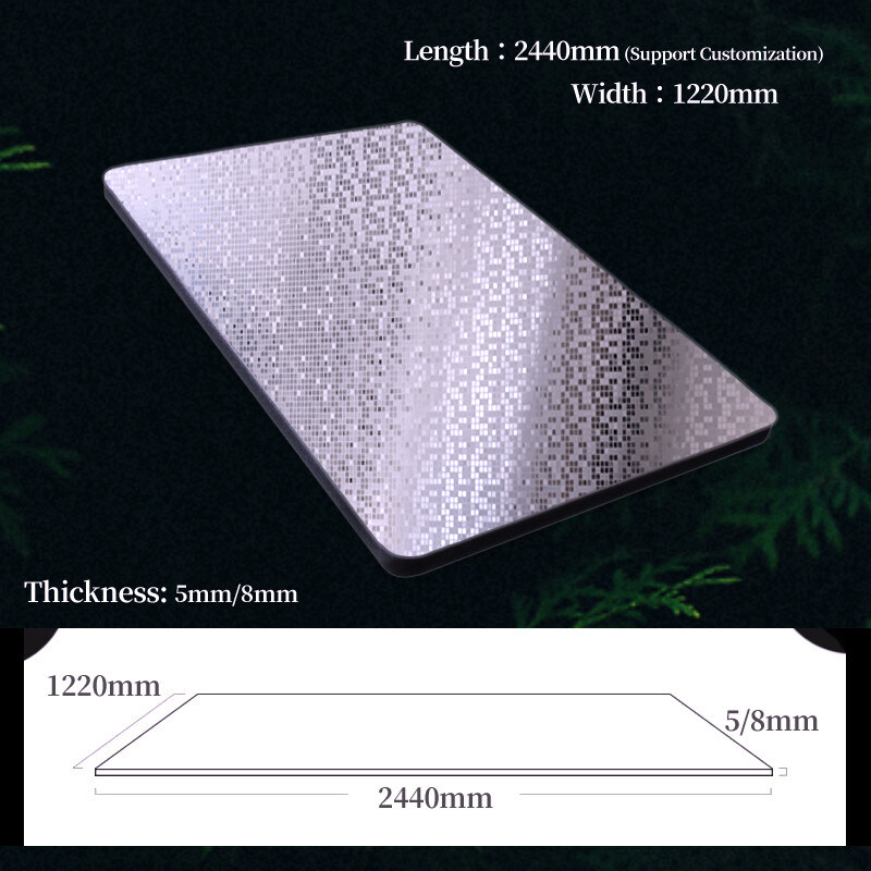 Mozaïek Muur Decor PET Muurpaneel Bamboe Houtvezel Veneer Board