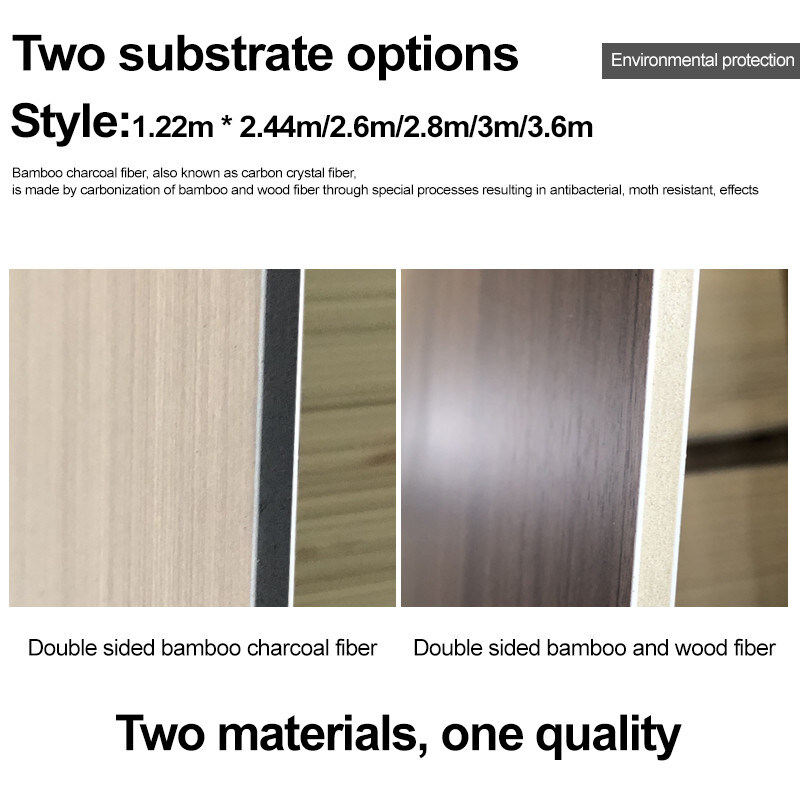 Vochtbestendige bamboe houtskool wandplaat houten plaat voor moderne licht luxe decoratie