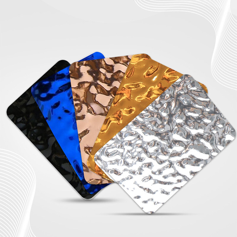 Luxe 3d Water Ripple houtskool Board Factory Supply Carbon Crystal Plate Wandpaneel