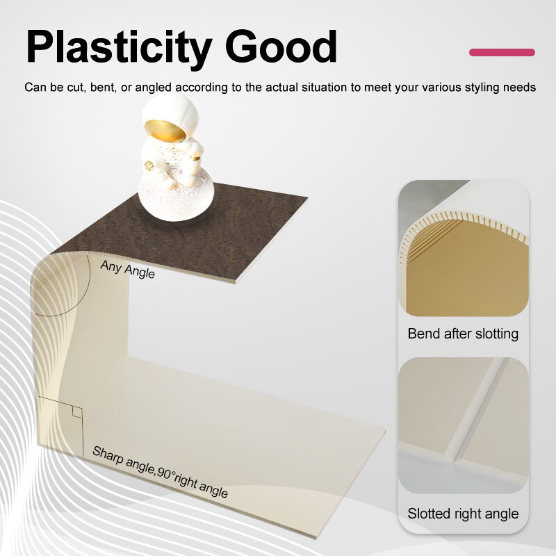 Inrichting decoratieve panelen voor muren waterdicht hout graan bamboe houtskool wandplaat