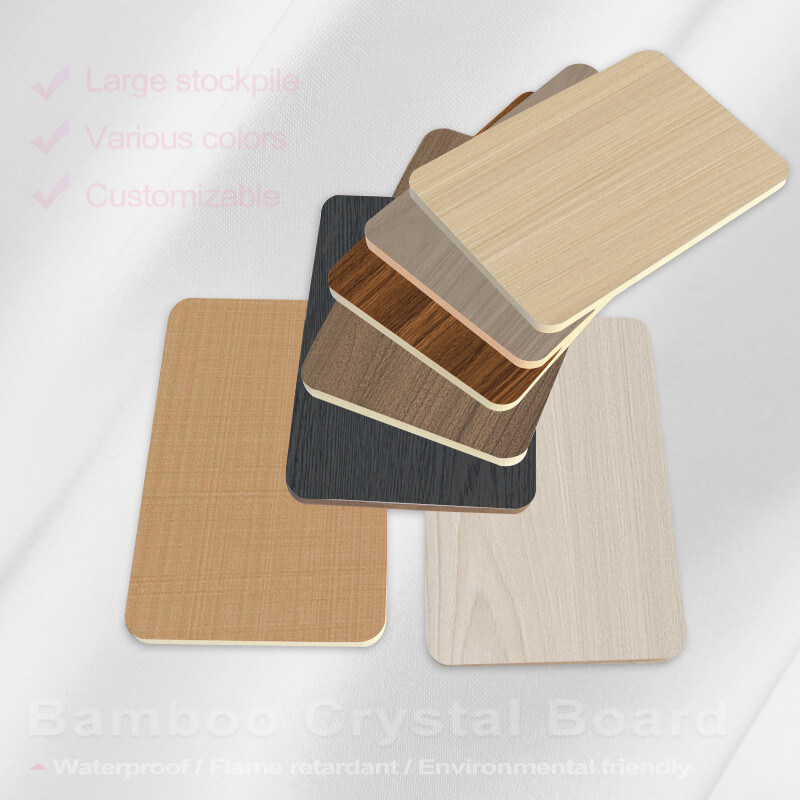 8 mm PVC wandpaneel Decoratief Brandbestendig Hout Veneer Bamboesvezel Naadloos Wandbord
