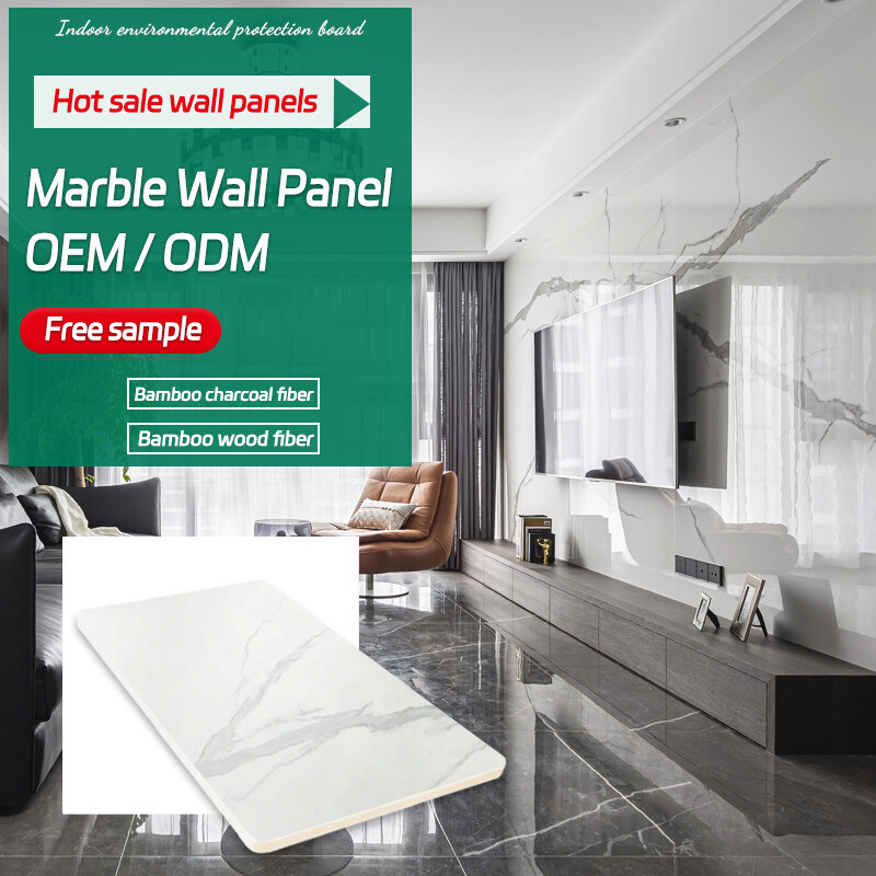 Van het van achtergrond TV van de huisdecoratie de Muurcomités Muur Waterdichte en Vochtbestendige Marmeren Houten Vernisje