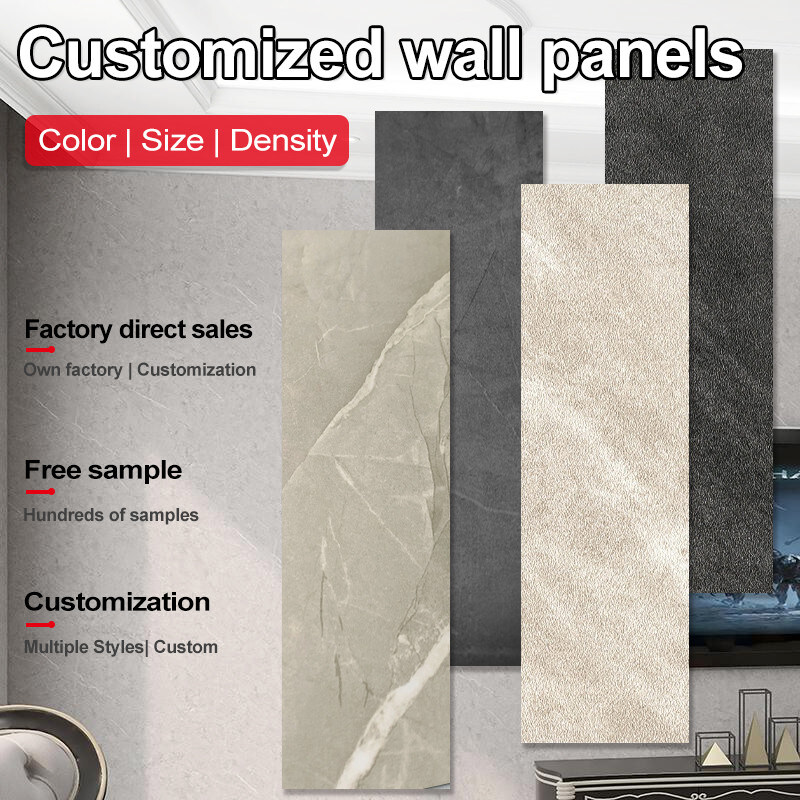 5 mm / 8 mm Interieur Decoratieve PVC Marmeren Plaat Bamboe Houtskool Wandplaat