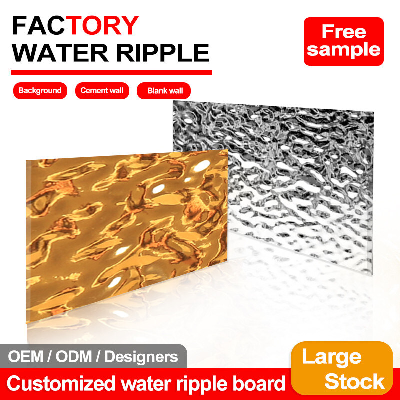 Luxe waterdicht 3d water rippel wand board pvc binnenmuur panelen voor hotel
