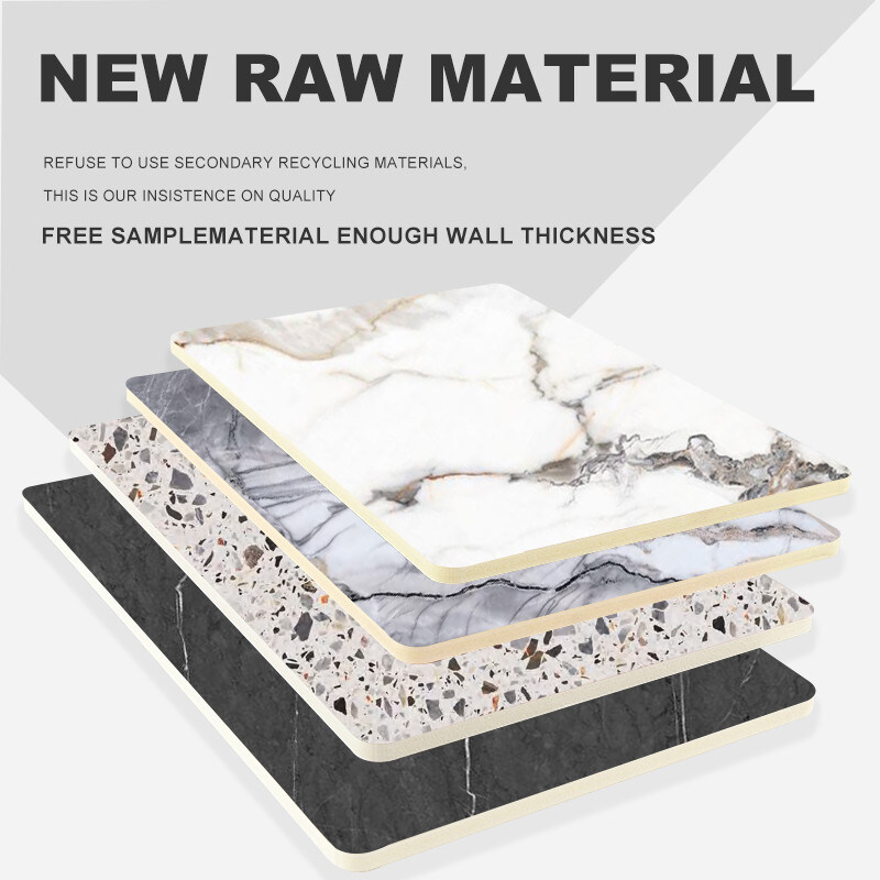 PET-marmeren plaat vochtbestendige bamboe houtskool houten fineer PVC decoratieve muur