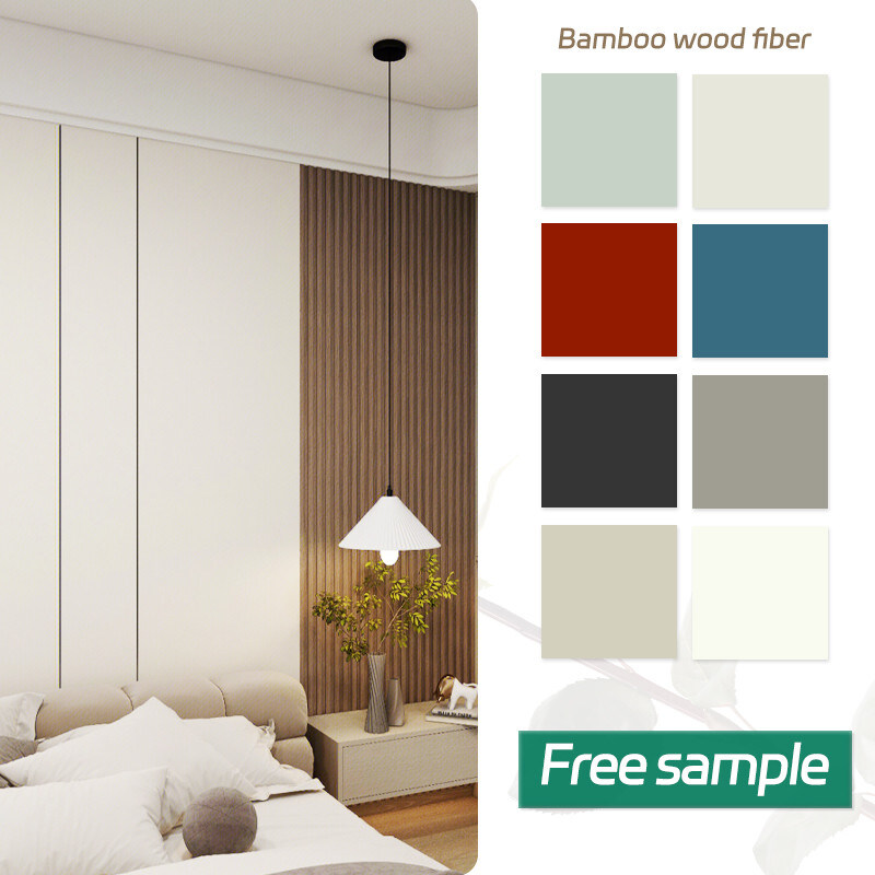 8 mm-het Comité van de de Vezelmuur van het Binnenhuisarchitectuurbamboe Houten Vuurvaste Huid die Houten Vernisje voelen