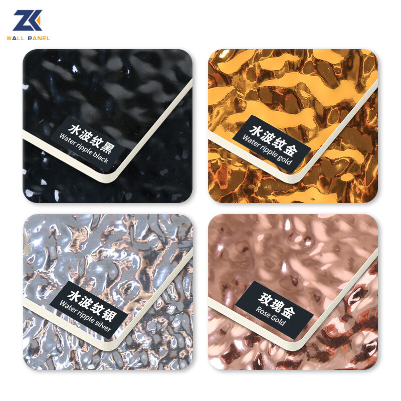 Decoratieve Vuurvaste van de het Bamboehoutskool van de Waterrimpeling 3D Houten Plastic de Muurcomités