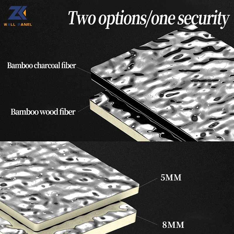 Hoog de Rimpelings Houten Vernisje 8mm van het HUISDIEREN 3D Water - Comité van de de Houtskool het Houten Muur van het dichtheidsbamboe
