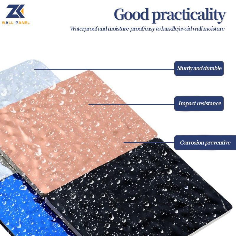 Hoog de Rimpelings Houten Vernisje 8mm van het HUISDIEREN 3D Water - Comité van de de Houtskool het Houten Muur van het dichtheidsbamboe