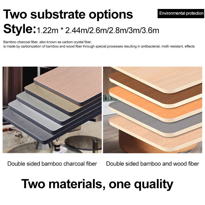 Interieur Decoratieve Bamboe Kristallen Panelen Hout Graan Bamboe Houtskool Hout Veneer Panelen