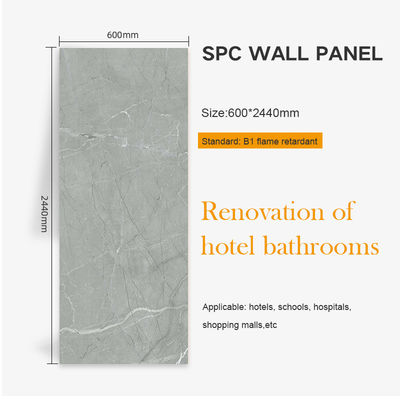 Hoge sterkte waterdicht SPC wandpaneel tegels Moderne luxe marmer afwerking Steen Plastic composiet materiaal