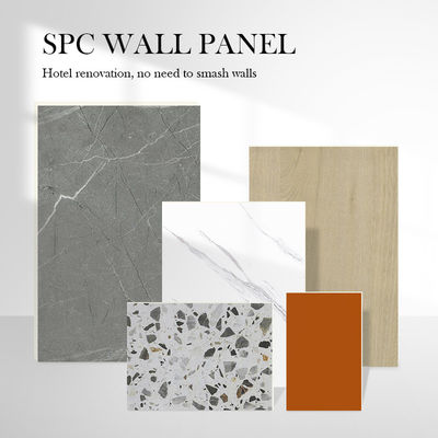 Klasse B1 Brandbestendig Spc Steen Kristal Composite Tile Morden Spc Muurpaneel Met Duurzame Waterdichte slijtvaste laag