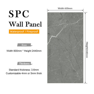Steen Plastic Composite SPC Muurpanelen Voor Badkamer En Toilet Fux Tile Design Muurpanelen