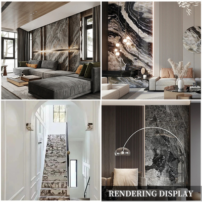 Vierkante de Bekledingspanelenoem van pvc van Grey Marble van de Bamboehoutskool ODM