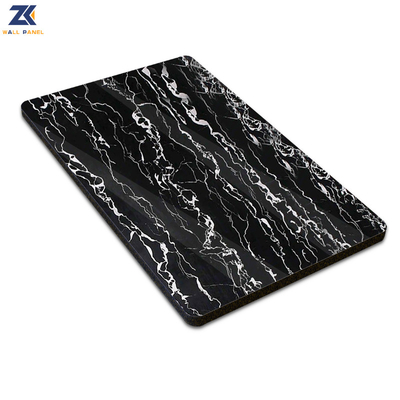 Bamboe Houtskool Vezel Marmer PVC Wandpanelen Anti Statische Warmte Isolatie
