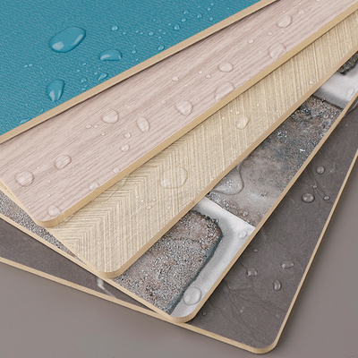 Modern licht luxe waterdicht hout graan pvc bamboe houtskool hout fineer wandpanelen