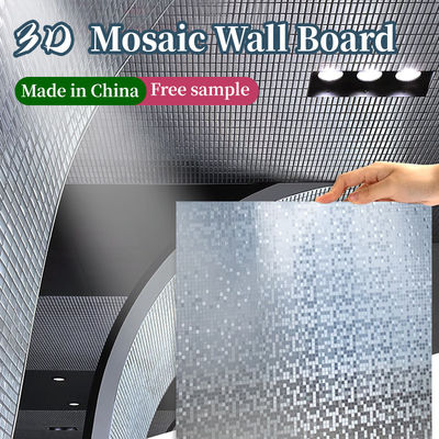 Nieuwe producten Interieur Decoratieve metalen wandpanelen Mosaïek Bamboe Houtskool Houten veneerpanelen