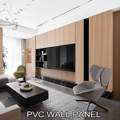 5 mm Houtgraan PVC Wandplaat Flexibel Bamboe Houtskool Decoratief Wandpaneel