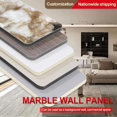 Marmeren bamboe hout houtskool veneer panelen interieur decoratieve marmeren wandpanelen
