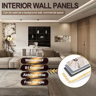 Marmeren bamboe hout houtskool veneer panelen interieur decoratieve marmeren wandpanelen