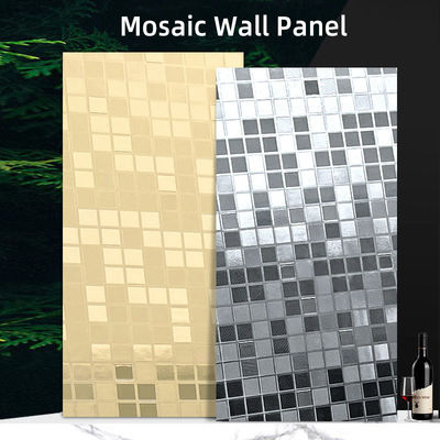 Hoogwaardig nieuw product Goud metaal mozaïek bamboe houtskool co-extrudeerd houten fineer paneel