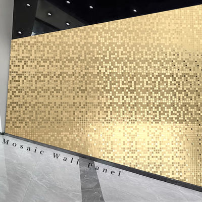 Hoogwaardig nieuw product Goud metaal mozaïek bamboe houtskool co-extrudeerd houten fineer paneel