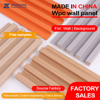 Interieur Decoratieve WPC Wandpanelen 3D Massief Hout Grill Panel