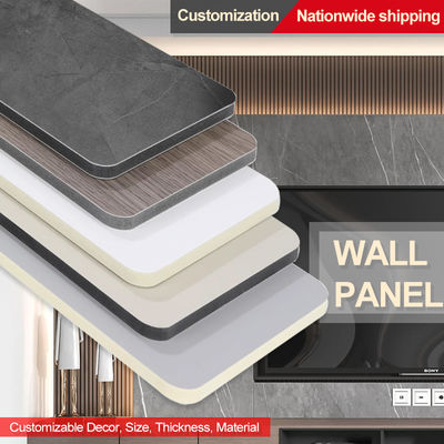 5 mm / 8 mm Interieur Decoratieve PVC Marmeren Plaat Bamboe Houtskool Wandplaat