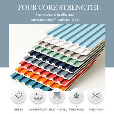 8.5mm het Houten Plastic Comité van de Traliewerkwpc Gecanneleerde Muur Geen Waterdichte Verf