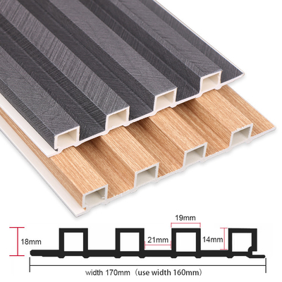 Het aangepaste Houten Plastic Comité van de Traliewerkmuur Gecanneleerde WPC 1220*3000mm