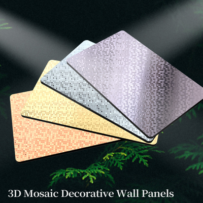Mozaïek Muur Decor PET Muurpaneel Bamboe Houtvezel Veneer Board