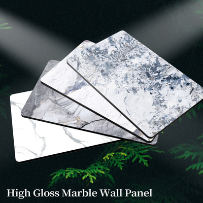 Moderne luxe marmeren wandpanelen bamboe houtskool co-extrudeerde houten fineerpanelen