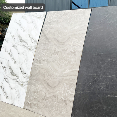 5 mm / 8 mm Interieur Decoratieve PVC Marmeren Plaat Bamboe Houtskool Wandplaat