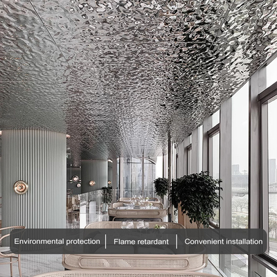 Waterdichte decoratieve wandpanelen Watergolfpatroon Bamboe Houtskool Houten fineerpanelen